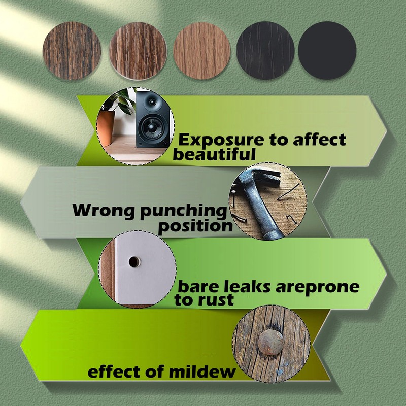 Hession 324 Pieces Adhesive Screw Hole Covers Wood Furniture Cabinet