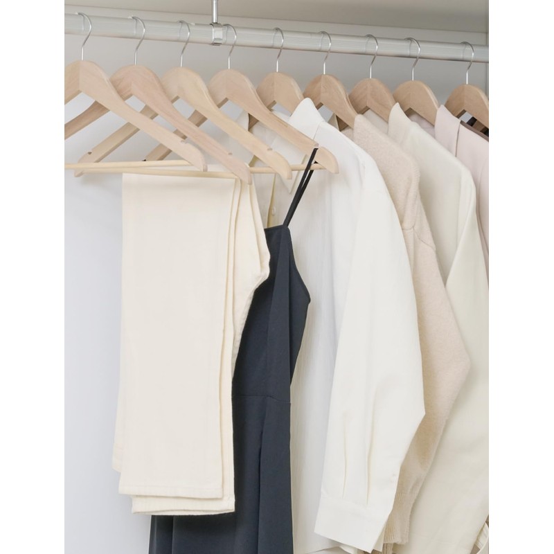 StorageWorks Clothes Hanger 20 Pack, Wooden Coat Hangers for Shirts,