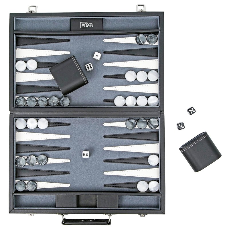 VOVOTUZZI Backgammon Sets for Adults, 15 Inches Backgammon Board Games