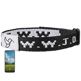 Meajjew Daily Bible Verse WWJD Bracelet, Christian Bracelet for Women Men, Christian Jesus Gift Adjustable Wristband, WWJD Bracelet - What Would Jesus Do Bracelet Black