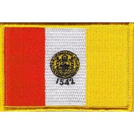 San Diego Flag Patch, Measures 3.50" x 2.25", USA and International State Embroidered Iron On or Sew On Flag Patch Emblems 20 Patch Options Available (San Diego)