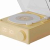 Rotating Vinyl Disc Alarm Clock Speaker Retro 360 Degree Stereo