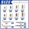 Glarks 134Pcs 1/4"-20 5/16"-18 Furniture Screw in Nut Threaded Inserts