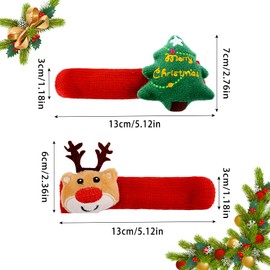 UFURMATE Christmas Door Handle Cover 4PCS Decorative Red Knitted Anti-Freeze Door Handle Protector for Xmas Doorknob Decorations (Christmas Tree， Reindeer)
