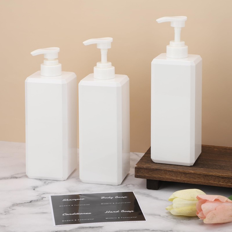 Segus Shower Soap Dispenser, 3 Pieces 800ml Shampoo and Conditioner