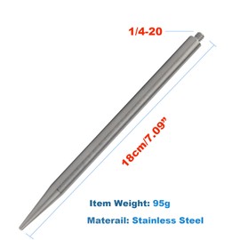 Rigdance 7.09" Golf Monopod Selfie Stick Spike, Staniless Steel 1/4-20 Screw Camera Ground Spike for Mini Trail, Action Cameras