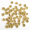 1cm Mini Glitter Paper Craft Flowers - Gold (Pack of