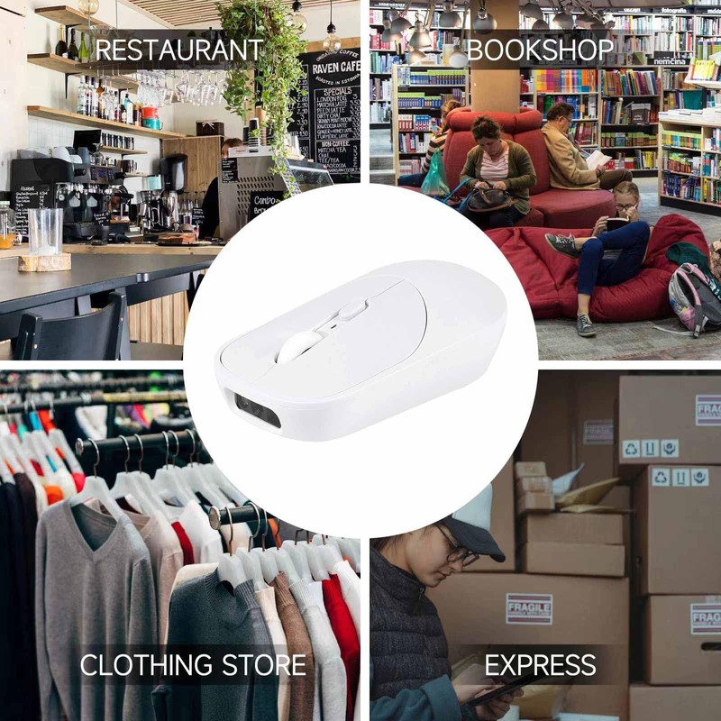 THARO New Wireless Mouse Barcode Scanner, 2-in-1 Design 2D Handheld