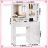 Yamissi White Makeup Vanity Desk Set with 10 LED Lighted