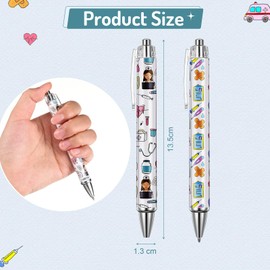 Clabby Pack of 12 Ballpoint Pens Nurse Cute Nurse Pens Retractable Cartoon Doctor Pen Accessories Doctor Funny Thank You Gifts for Medical Assistants Work