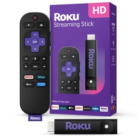 Roku Streaming Stick HD — HD Streaming Device for TV with Roku Voice Remote, Free & Live TV