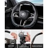 West Llama Flat Bottom Car Steering Wheel Cover,D-Shaped Carbon Fiber