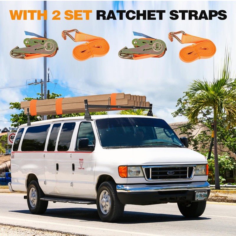 Colinktool Universal Van Ladder Roof Racks, Adjustable Van Roof Ladder