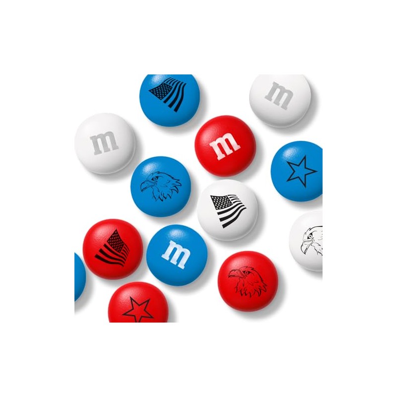 M&M’S Patriotic Candy 3-Pack, 10oz Bag of Red, White, and