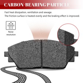 YXPCARS Ceramic Disc Brake Pads Set Front and Rear Replacement for Mazda Cx-3 2016 2017 2018