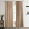 100% Blackout Curtain 90 Inch Length 2 Panel Faux Linen