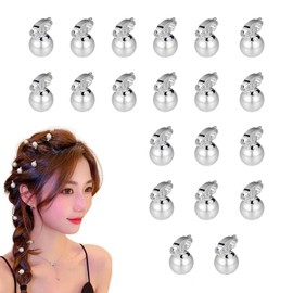 Aquafix Pearl Hair Ornaments, Set of 20, Pearl Hairpins, Clip Type, Hair Accessories, Braid, Cute, Hair Clip, For Weddings, Parties, Coming-of-age Ceremonies, Graduations, Kimonos, Brides