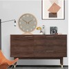 Maxspace Table Clock - 8 Inch Silent Non-Ticking Wooden Timepiece