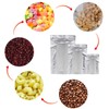 100-Pack Large Reclosable Mylar Bags for Food Storage 7" x