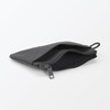 MUJI 84473869 Wrinkle Nylon Flat Pouch, Dark Gray, M, Approx.