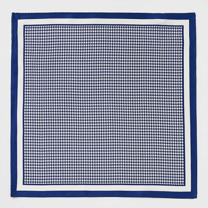 Ojier Men's Pocket Square, 100% Silk, Houndstooth Lattice, Formal, Business,