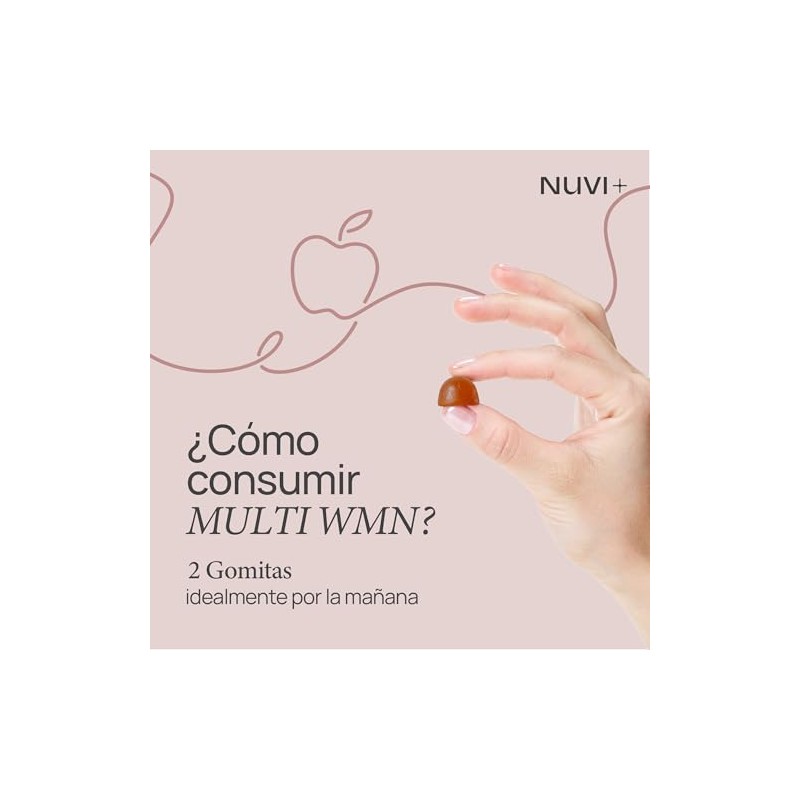 Nuvi Multivitamínico Gomita Mujer Libre Complejo Suplemento Alimenticio 100 Natural