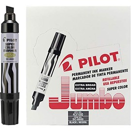 Pilot Jumbo, Permanent Markers Office, Negro (Black), Jumbo Paquete De 12