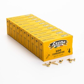 1000 Brass Astra No. 4 Spring Clips (20 mm) - 10 Boxes of 100 - Leone Dell'Era Made in Italy
