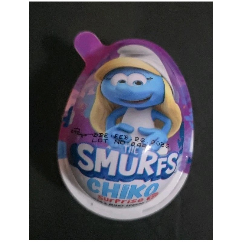Kinder Lot Of 4 The Smurfs Chiko Surprise Holiday Toys