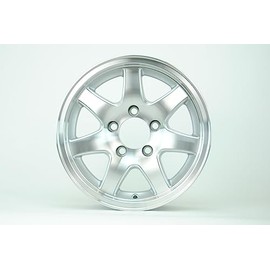14 inch Aluminum 7 Spoke Trailer Wheel 5 Lug 5 on 4 1/2 Bolt Pattern