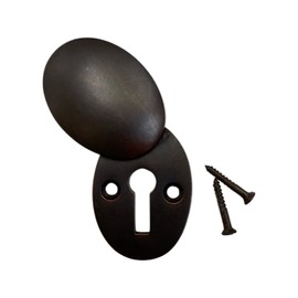 The King's Bay Oval Swivel Vintage Style Cast Brass Key Hole Cover Cabinet & Door Hardware Aged Bronze