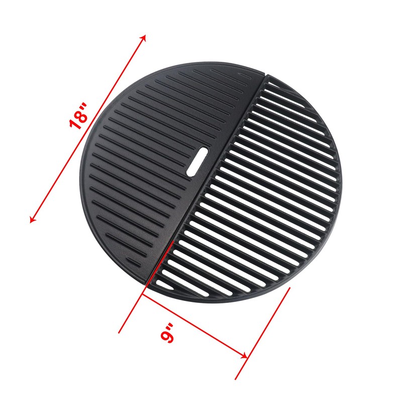 18" Half Moon Grill Griddle For kamado joe Classic I,