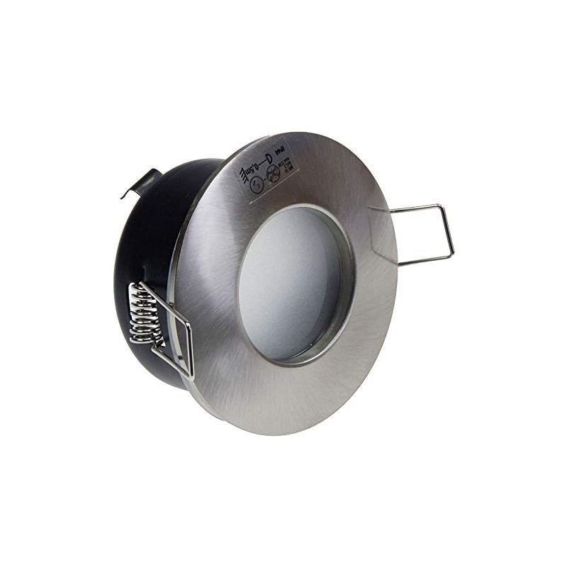 FRR-84 Recessed Spotlight, Round, Matt Chrome, for Wet Rooms, IP44,
