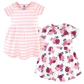 Hudson Baby Girl's Cotton Dresses, Blush Floral, 12-18 Months