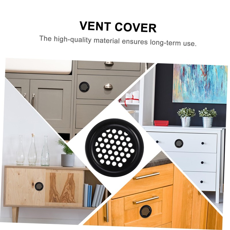 Operitacx 20 Pcs Stainless Steel Louver Round Vent Covers Flat