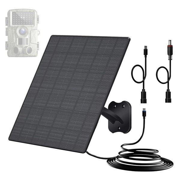 Vuebee 10W Solar Panel for Security Camera, 5V Micro USB