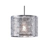Innoteck Modern Decorative Cube-Pattern Chrome Metal Drum Shade, Multi-Functions for