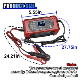 UHANBUT 12V 6A Car Battery Charger, Lead Acid Batteries Trickle Charger Maintainer with Temperature Compensation, Smart Automatic Battery Pulse Repair & Desulfator for Car Truck Lawn Mower Boat