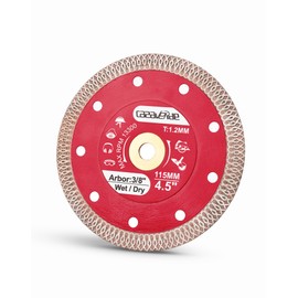 Casaverde 4.5" Super Thin Diamond Tile Blade with 3/8" Arbor,Cutting for Granite Marble Ceramic Porcelain Tiles