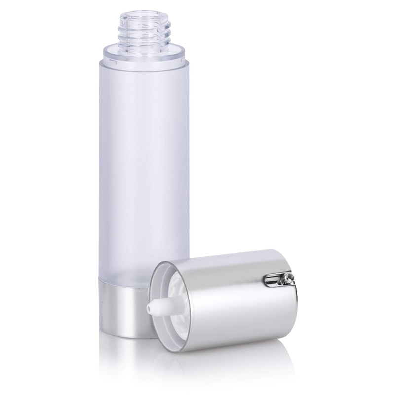 JUVITUS 1.7 oz / 50 ml Airless Frosted Silver Pump
