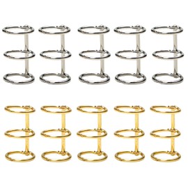 MAEXUS Loose Leaf Binder Rings, 10 Piece Binder, 0.8 inch (20 mm) Hole Diameter, Loose Leaf Binder, 3 Ring Binder for Making a Planner or Word Book, Binding Word Book Album