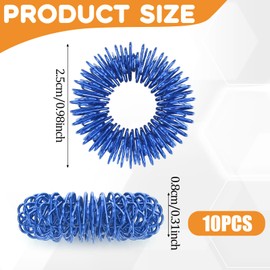 Molain Spiky Sensory Rings, 10 Pcs Fidget Rings Stress Relief Toys Set Acupressure Rings Spiky Sensory Finger Rings for Anxiety Stress Relief Fidget Sensory Toys for Adults Silent Stress Reducer