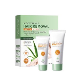 2PCS Aloe Vera Mild Hair Removal Cream Set - with Hair Removal Cream and Nourishing Lotion