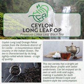 Ceylon OP Long Leaf Loose Leaf Black Tea – Orange Pekoe High-Grade Tea From Sri Lanka (OP Long Leaf, 300g)