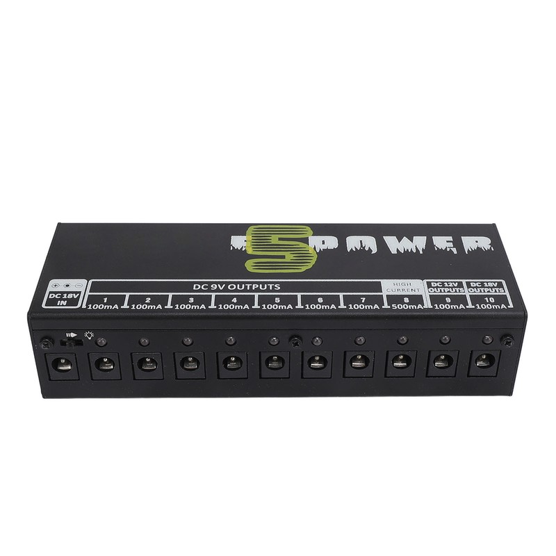Guitar Effect Pedal Power Supply 10 Independent DC 9V 12V