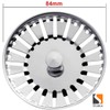 Stadux Stainless Steel Kitchen Sink Strainer Plug, Dual Function Basket