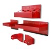 FS TOOL 4PCS Red Magnetic Toolbox Shelf, Tray, Paper Towel