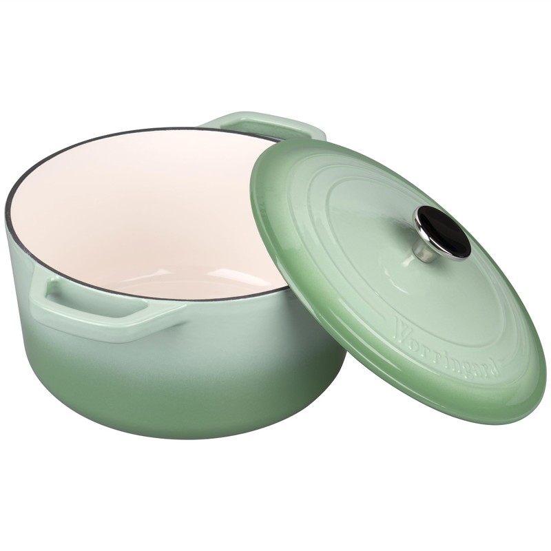 VORRINGARD Enameled Cast Iron Dutch Oven Pot with Lid, for