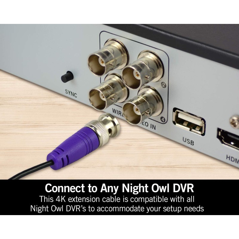 Night Owl 100 ft. in-Wall Rated Video/Power Camera Extension Cable