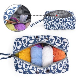 Luxja Yarn Storage Bag, Crochet Bag, Portable Knitting Bag for Yarn skeins, Crochet Hooks, Knitting Needles (up to 10 Inches) and Other Small Accessories